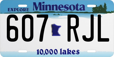 MN license plate 607RJL