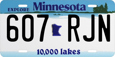 MN license plate 607RJN