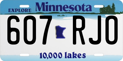 MN license plate 607RJO