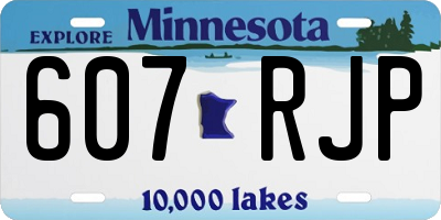 MN license plate 607RJP