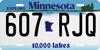 MN license plate 607RJQ