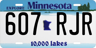 MN license plate 607RJR