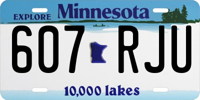 MN license plate 607RJU