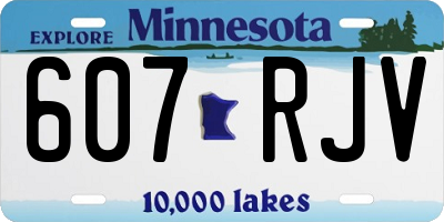 MN license plate 607RJV