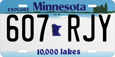 MN license plate 607RJY