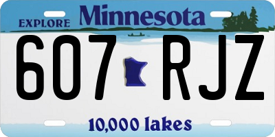 MN license plate 607RJZ
