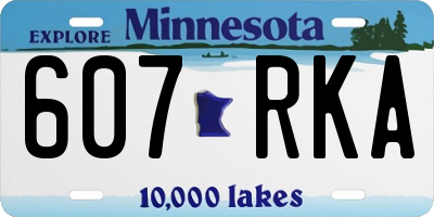 MN license plate 607RKA