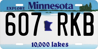 MN license plate 607RKB