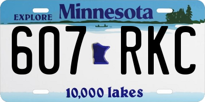 MN license plate 607RKC