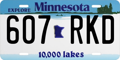MN license plate 607RKD