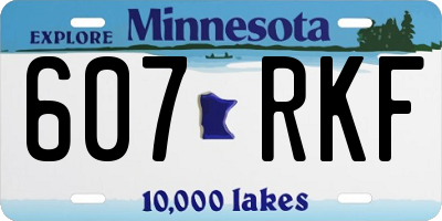 MN license plate 607RKF