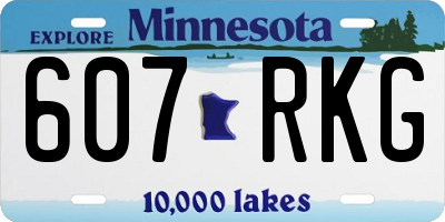 MN license plate 607RKG
