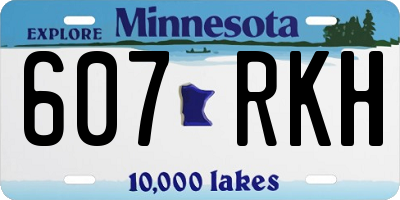 MN license plate 607RKH