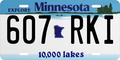 MN license plate 607RKI