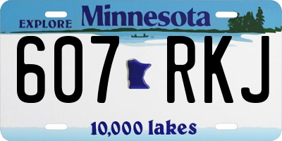 MN license plate 607RKJ