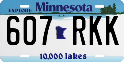 MN license plate 607RKK
