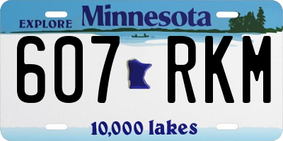 MN license plate 607RKM