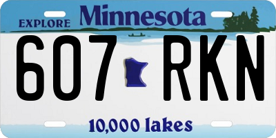 MN license plate 607RKN