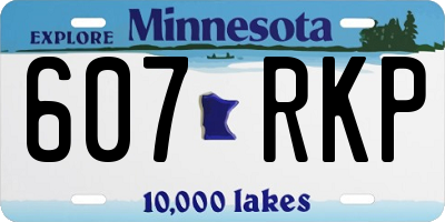 MN license plate 607RKP