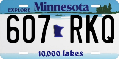 MN license plate 607RKQ