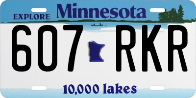 MN license plate 607RKR
