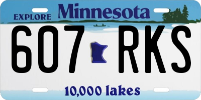 MN license plate 607RKS