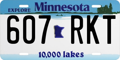 MN license plate 607RKT