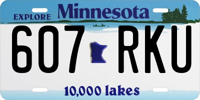 MN license plate 607RKU