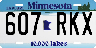MN license plate 607RKX
