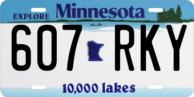 MN license plate 607RKY