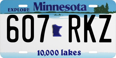 MN license plate 607RKZ