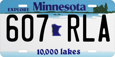 MN license plate 607RLA