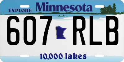MN license plate 607RLB