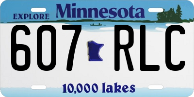 MN license plate 607RLC