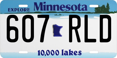 MN license plate 607RLD