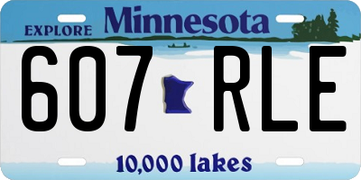 MN license plate 607RLE