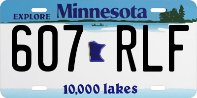 MN license plate 607RLF