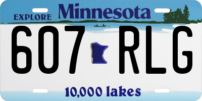 MN license plate 607RLG