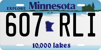 MN license plate 607RLI