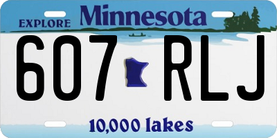 MN license plate 607RLJ