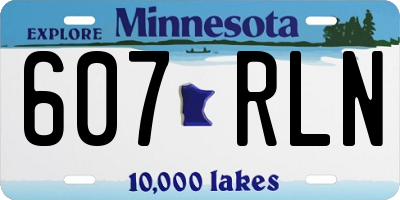 MN license plate 607RLN