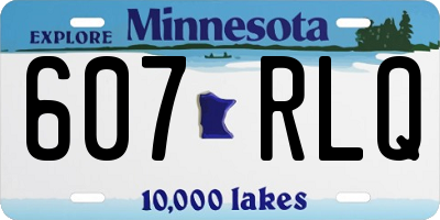MN license plate 607RLQ