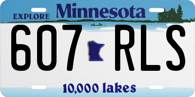 MN license plate 607RLS