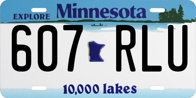 MN license plate 607RLU
