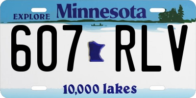 MN license plate 607RLV
