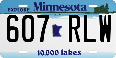 MN license plate 607RLW