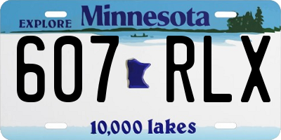 MN license plate 607RLX