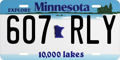 MN license plate 607RLY