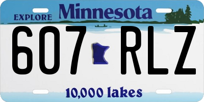 MN license plate 607RLZ