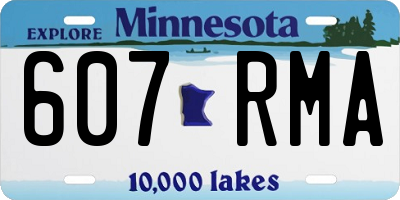 MN license plate 607RMA